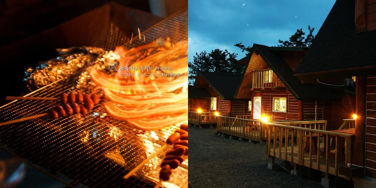 مدينة سيوجويبو Jeju Joa Log Pension المظهر الخارجي الصورة